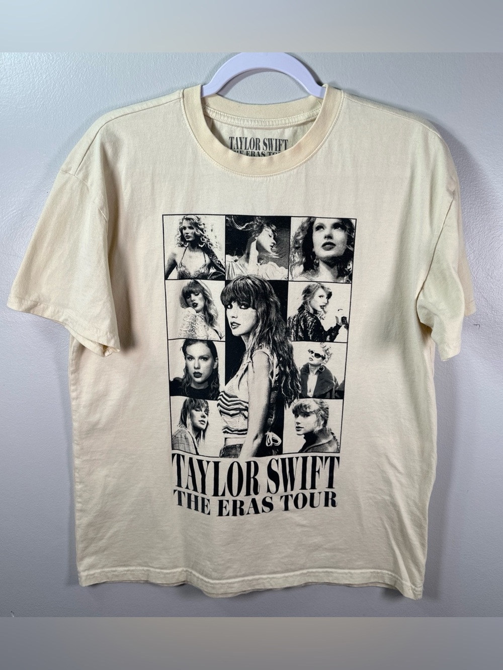 Taylor Swift The Eras Tour Official T Shirt Sz Small Cotton Ivory Black US Dates